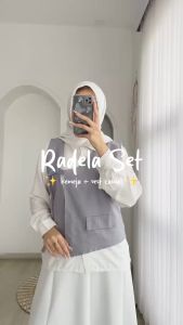 RADELA SET - FLOTTILICIOUS / Atasan Baju Wanita Setelan Vest Hijab Korean Style Outfit Casual Top