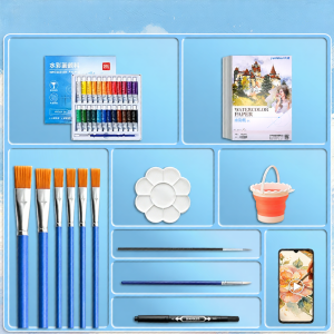 deli | Portable Washable Student Watercolor Set 12 Colors