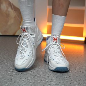 Basketball Shoes for Men High Top Sports Sneakers Lace-up Outdoor Spikes Shoes sports outdoor rubber sneakers