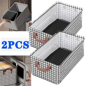 Thousand Bird Lattice Clothes Storage Box Portable Collapsible Steel Frame Organizer Clothing Pants Drawer Type Storage Box New