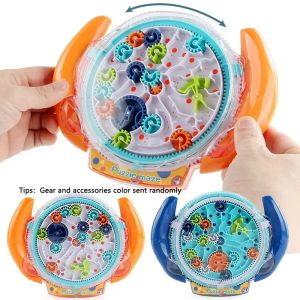 UFO Creative Puzzle Maze Magic Transparent Puzzle Speed Cube Rolling Ball Magic 3D Maze Toys For Children Stress Reliever Toys