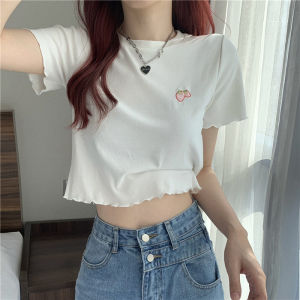 JIFANPAUL | Sweet and Spicy Short Crop T-Shirt Slim Fit