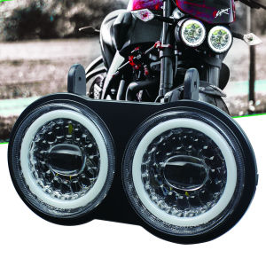 Bộ Đèn Pha LED Kép Cho Xe Máy Buell XB Đời 2003-2010 Cường Độ Cao 79W