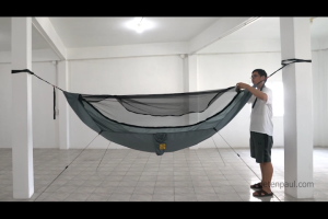 เปลเดินป่าพกพาสะดวก 2 ที่นอน ผ้าใบแข็งแรง พร้อมกระเป๋าเก็บ สำหรับกิจกรรมกลางแจ้ง