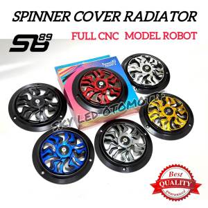 SPINNER COVER PELINDUNG KIPAS RADIATOR FULL CNC MODEL ROBOT KUALITAS TERBAIK UNTUK SEMUA JENIS MOTOR