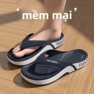 MONLEYTA | Dép xỏ ngón đế bằng PVC chống trượt cho nam cỡ lớn thoải mái khi đi trong nhà và ngoài trời mùa hè 2024