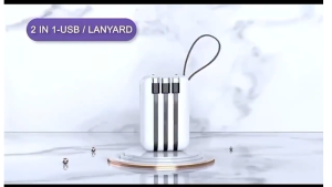 BLM : ORIGINAL RII New KC58 POWER BANK 20000mAh 20W Fast Charging Powerbank with LED Digital Display with 4 cable