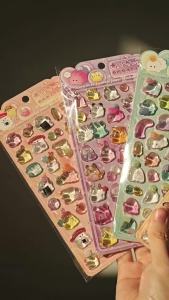 1Pc Kawaii Nhật Bản Động Vật 3D Giảm Căng Thẳng Miếng Dán Dễ Thương Ốp Điện Thoại Laptop Chai Trang Trí Văn Phòng Phẩm Cho Tạp Chí Trường Học