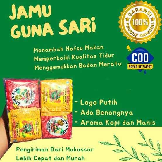 Jamu Guna Sari Jamu Herbal Untuk Gemuk Sehat Isi 30 Sachet Plus 1pcs Bonus Jamu Kuning 1807