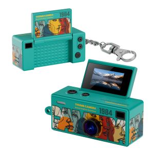1PC G62 New Upgraded Mini Thumb Camera Flip Screen 1080P HD Equipped with Flash Multiple Filters Wearable Keychain Camera