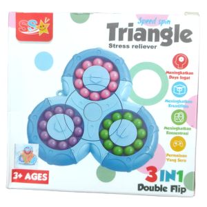 Mainan Rotating Fidget Triangle speed spin 3in1 Stres Reliever SS1552