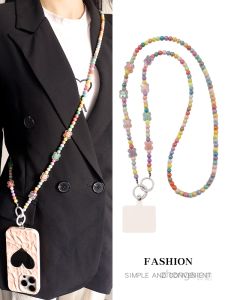 Long Crossbody Phone Strap Fashionable Multicolor Bee Shaped Pendant Womens Mobile Phone Chain Elegant Bag Cover Accessory