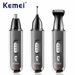 Kemei KM-313 Nose Hair Trimmer For Men Eyebrows Trimmer 3 In 1 Type-C Professional Usb Charging Razor Shaver Electric Replaceable Hair Remover
