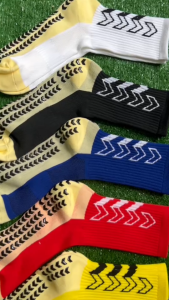 ถุงเท้าฟุตบอลกันลื่น X ถุงเท้ากันลื่น anti slip sock สำหรับกีฬาฟุตบอล มี 5 สีให้เลือก ออกกำลังกาย