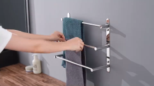 【APEX】Stainless steel towel rack Bathroom shelf 40/50/60 cm Easy installation without punching holes