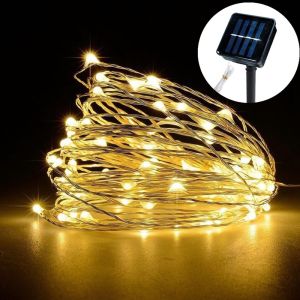 LED Solar Light Outdoor Garden Fairy String Light Led Twinkle Waterproof Lamp for Christmas Patio Tree Party