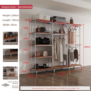 Open Stylish Closet Walking-in Wardrobe