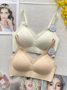 ผ้าไหม ลูกไม้ บราไร้สาย นุ่ม รองรับคัพบาง ชุดชั้นในสําหรับหญิงสาวสบายตลอดทั้งปีสไตล์ญี่ปุ่น