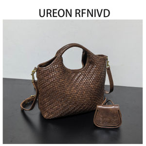 Damebb Handcrafted Woven Tote Bag Single Shoulder Crossbody Bag Summer 2025 New Style Handbag Soft Handle Zipper Closure