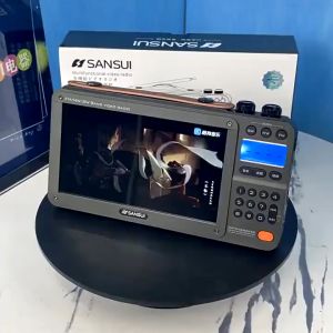 SANSUI F51 Portable FM Radio 7-inch LED Display Radio Wireless Bluetooth Speaker Dual TF Card Slot MP4 Music Player Video E-book(Only Chinese version）
