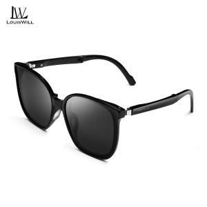 LouisWill Women Men Sunglasses Foldable Sunglasses Eyes UV 400 Protection Adjustable Hinge Adjustable Legs Integrated Nose Support Outdoor Travel