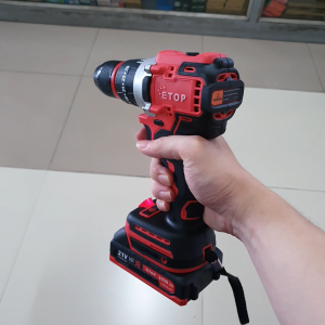 สว่านไร้สาย สว่านแบตเตอรี่ พร้อมดอกสว่าน แบตเตอรี่ 2 ก้อน ระบบ 21V ETOP XH-2107