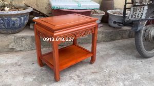 Đôn chiện chữ nhật kê phòng khách gỗ hương mặt 30x40 Cao 50607080