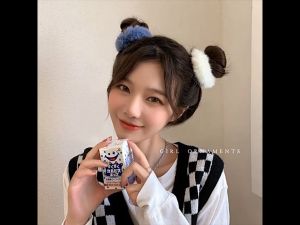 ONE-C877 Ikat Rambut Bulu Pompom Polos Elastis Korean Style / Scrunchie Ponytail Ikat Rambut Anak