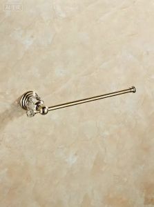 ELLEN Golden Crystal Bathroom Hardware Set Adjust Towel Rack Towel Holder Toilet Paper Holder Robe Hook EL2001G