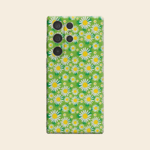 Green Daisy Field Luxury Fashion Full Lens Protective Case for Samsung Galaxy S26 S25 S24 A56 A36 Plus Ultra