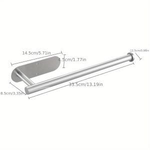 1Pcs Stainless Steel Toilet Paper Holder Wall Mounted Adhesive for Bathroom Kitchen Washroom Organization And Storage