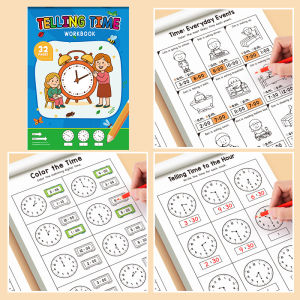 32 Page Time Practice Workbook For Students Home School Math Game Practice Sheets Classroom Teaching Telling Time Hours Minutes