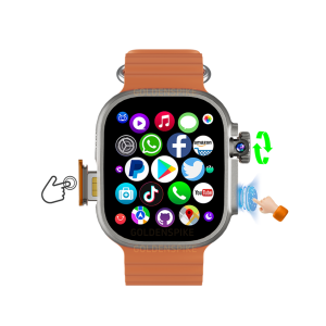 ปลดล็อคลายนิ้วมือ 4G Smartwatch 2.29 นิ้ว Amoled Smart Watch พร้อม 180 ° กล้องหมุน GPS WIFI ซิมการ์ดสล็อตการโทรทั่วโลก