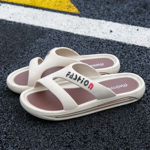 Youth Thick Bottom Slip-On Mens Sandals Anti-Slip Soft Sole Large Size Slippers One-Strap Summer Casual Shoes for Men