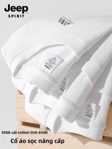 JEEP SPIRIT | Áo Thun Cotton Co giãn Tay Ngắn Cổ Tròn