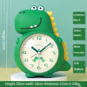 Cartoon Dinosaur Alarm Clock with Wake-up Light Specially Designed for Kids Boys Girls and Primary School Students