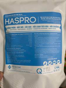 Men Tiêu Hoá Haspro 1Kg Sống PhânĐầy Hơi Còi Cọc Rối Loạn Tiêu Hoá Hôi Chuồng trên Gà Vịt Ngan Heo Trâu Bò Chó Mèo Chim