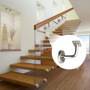 C.B.【มีสินค้าในสต๊อก】1 ชิ้น ขาราวบันได สแตนเลส เกรด 304 ขาราวบันได เส้นโค้ง/แบน ทนทาน Stair handle bracket