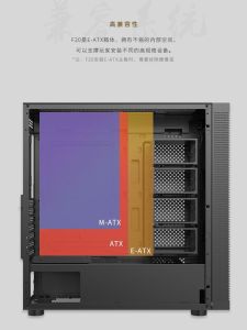 Multi-Bay Desktop Computer Server NAS Steel Box F20SSD HDD Case Peninsula Iron Box E-AXT Computer Case for Desktop Computers