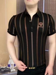 Stylish European Style Polo Shirt Mens Short Sleeve