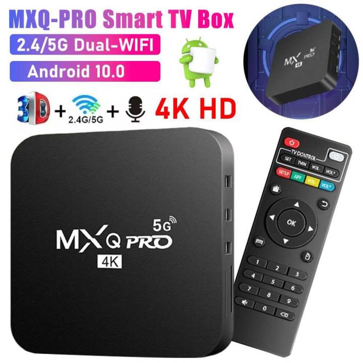 ANDROID SMART TV BOX MXQ PRO 5G 4K ULTRA HD 8GB RAM 128GB ROM NEW