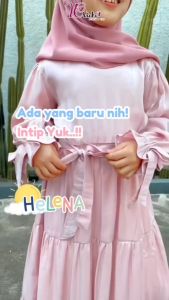 Dress anak untuk lebaran 2024 / Helena Dress Kids Bahan Shimer / Gamis anak terbaru by EF bisa COD