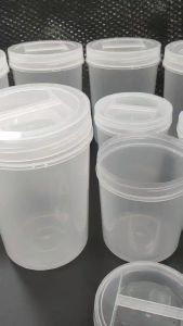 CLEAR CANISTER / MAYONNAISE ROUND CONTAINER / FOOD CONTAINER / LEAK PROOF JAR / STACKABLE CANISTER .