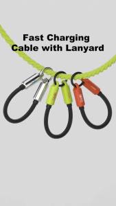 Hagibis | Hagibis Cell Phone Lanyard Type-C Cable Portable Keychain USB C to C Charging Cable Wrist Cord for iPhone 17 Pro Power Bank SSD