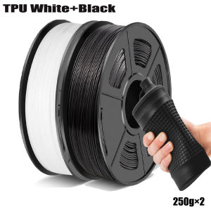 TPU Filament 1.75mm 250g/500g/1000g 95A Flexible Soft 3D Printer Filament Dimensional Accuracy +/-0.03mm (Black/White)
