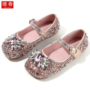 SHANCHUN | Giày Công Chúa Bóng Lưỡng Đế Mềm Da