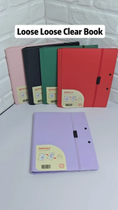Long Clear Book Loose Leaf Paper Organizers File Folder Foldable Clearbook Transparent Inner Page 20Sheets