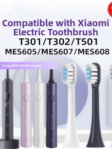 Electric Toothbrush Heads Compatible with Xiaomi Home T301/T302/T501/MES605/607/608 Replacement Deep Cleaning Adult Hardness