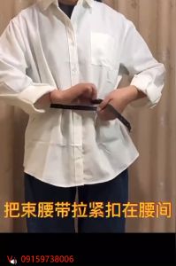 COD Adjustable Shirt Belt Hook Fastener WaistBelt Dance Dress Belt Casual Waiststrap