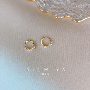 Elegant Simple Pearl Earrings Womens Fashion Jewelry Small Size Stylish Trendy Alloy Silver Gold Plated Outstock